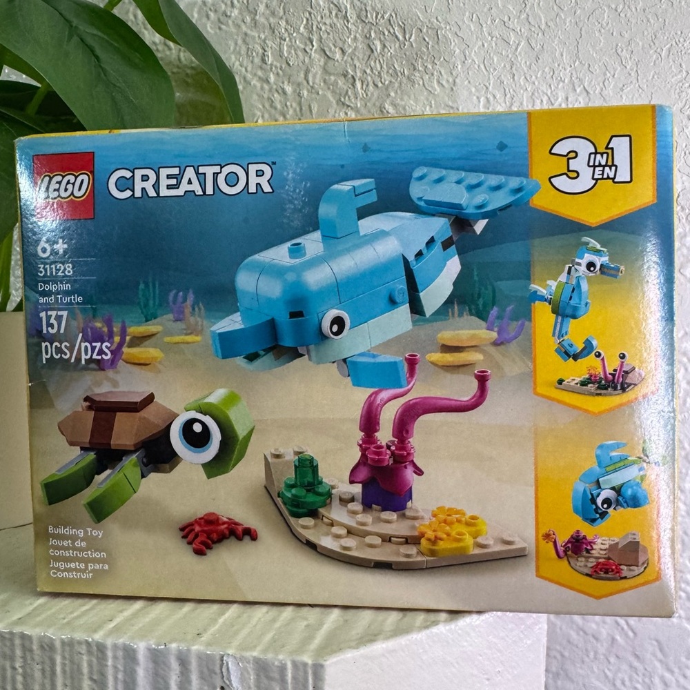 Lego 31128 Creator 3 in 1 DOLPHIN AND TURTLE Seahorse Sea Snail Crab *RETIRED*